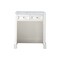 James Martin Vanities De Soto 30in Countertop Unit, Bright White w/ 3 CM Carrara Marble Top 825-CU30-BW-3CAR - alternate 1